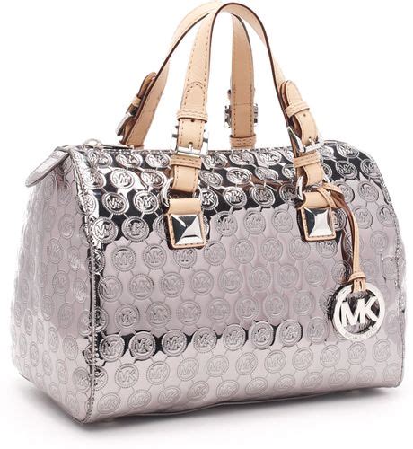 michael kors grayson medium satchel nickel